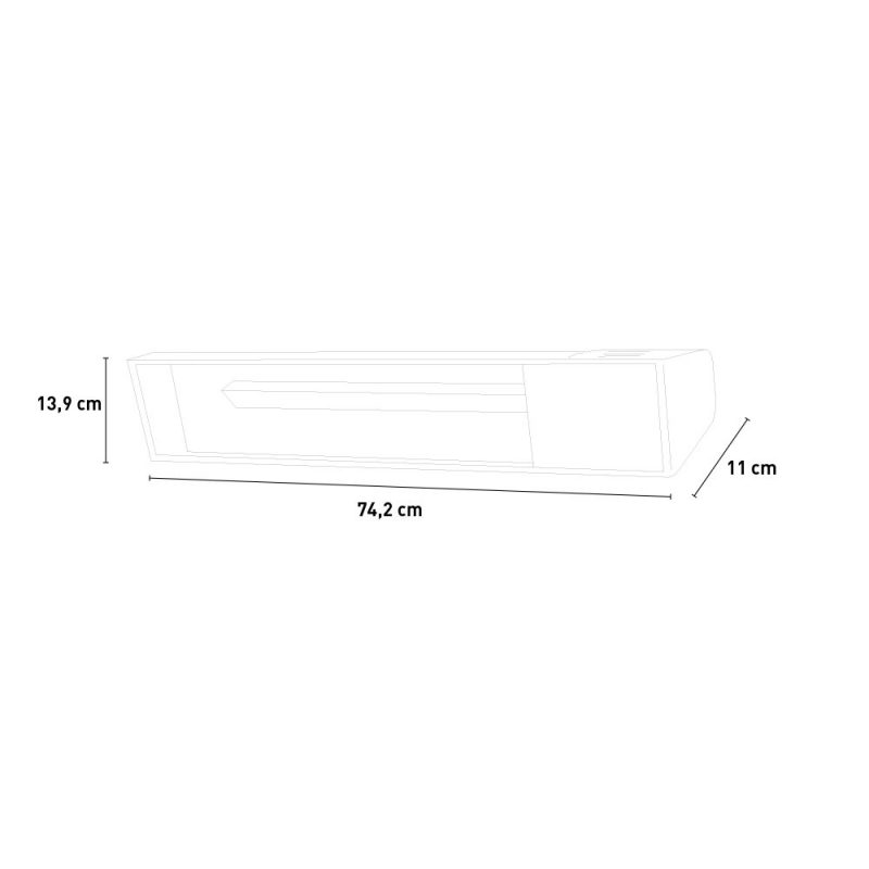 Calefactor Infrarrojo Sined Warm Glass Negro 2000 Wifi Con Cristal 2000w Negro El Mando a Distancia Suministrado Gestiona Los 3 Niveles De Potencia - Imagen 9