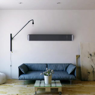 Lámpara De Calefacción Infrarroja Irc Moel Hot Top Power 1500w Calentador De Interior y Exterior Ip55 Aluminio 6060 Anodizado Color Negro