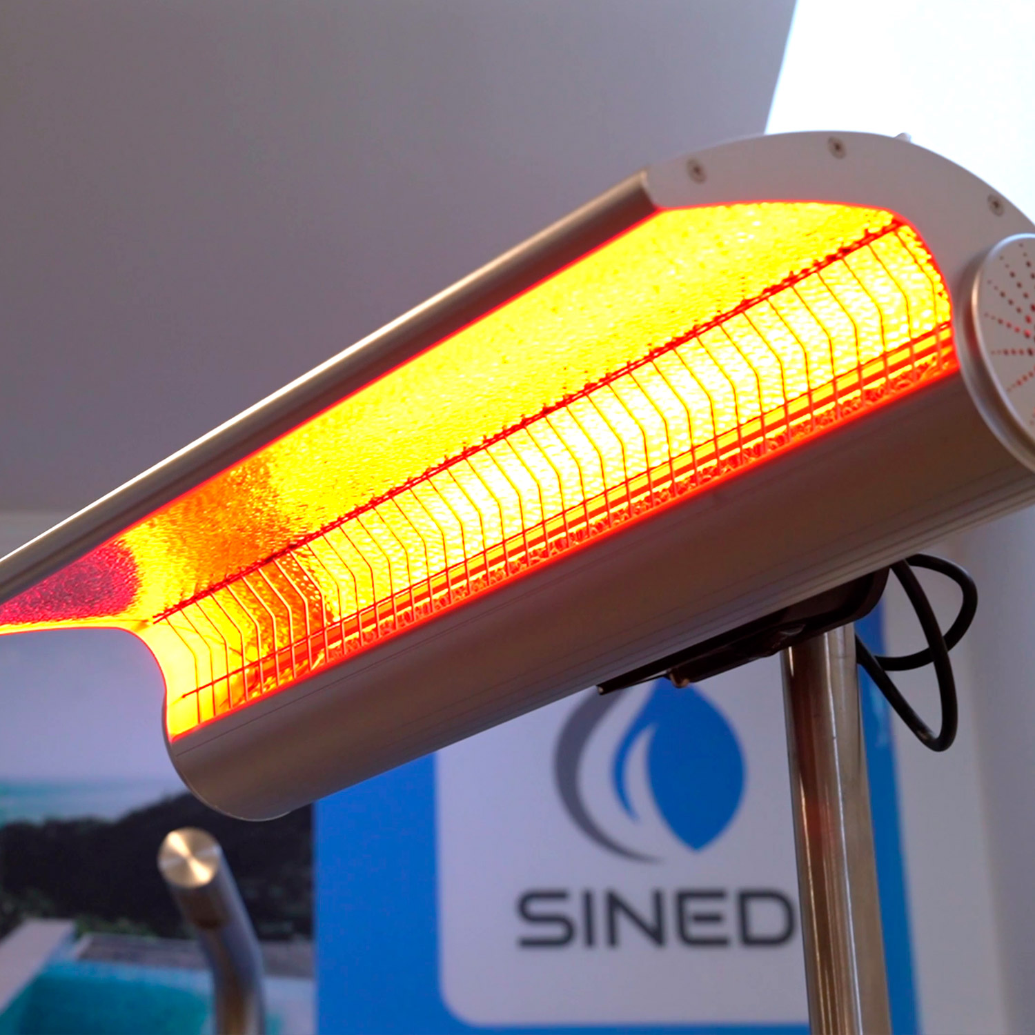 Sined Stufa Infrarossi Parete 2000 Calentador De Párpados Reflectante De Pared Con Potencia De Control Remoto 2000w Gris - Imagen 7
