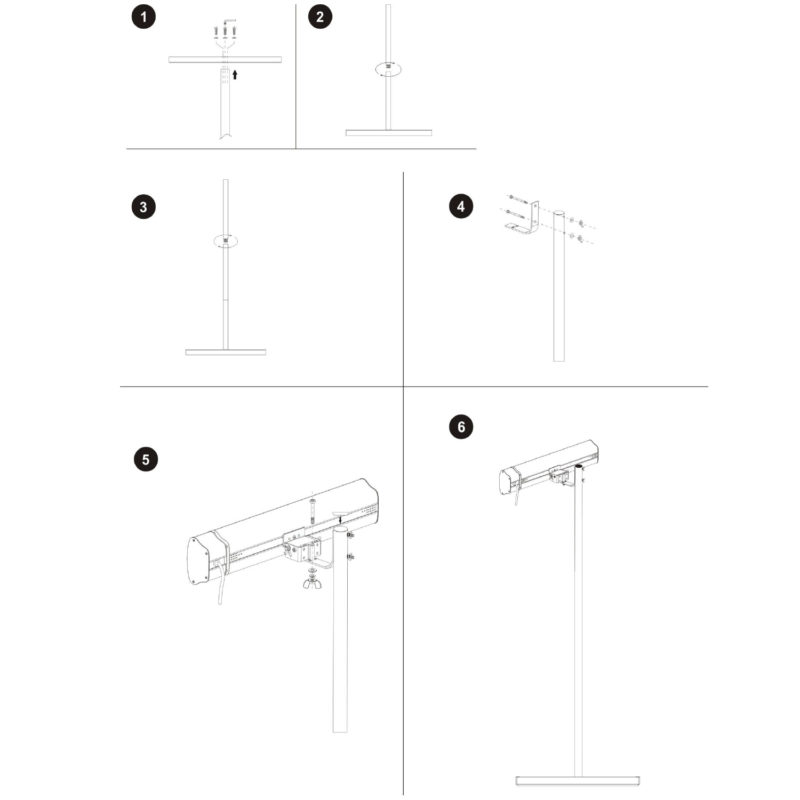 Sined Calentador De Pie Soporte De Suelo Para Calentadores De Infrarrojos De Plata Para El Montaje De 2 Almohadillas De Calefacción Por Infrarrojos o 1 Hotglass Sólo o Hotirb - Imagen 6