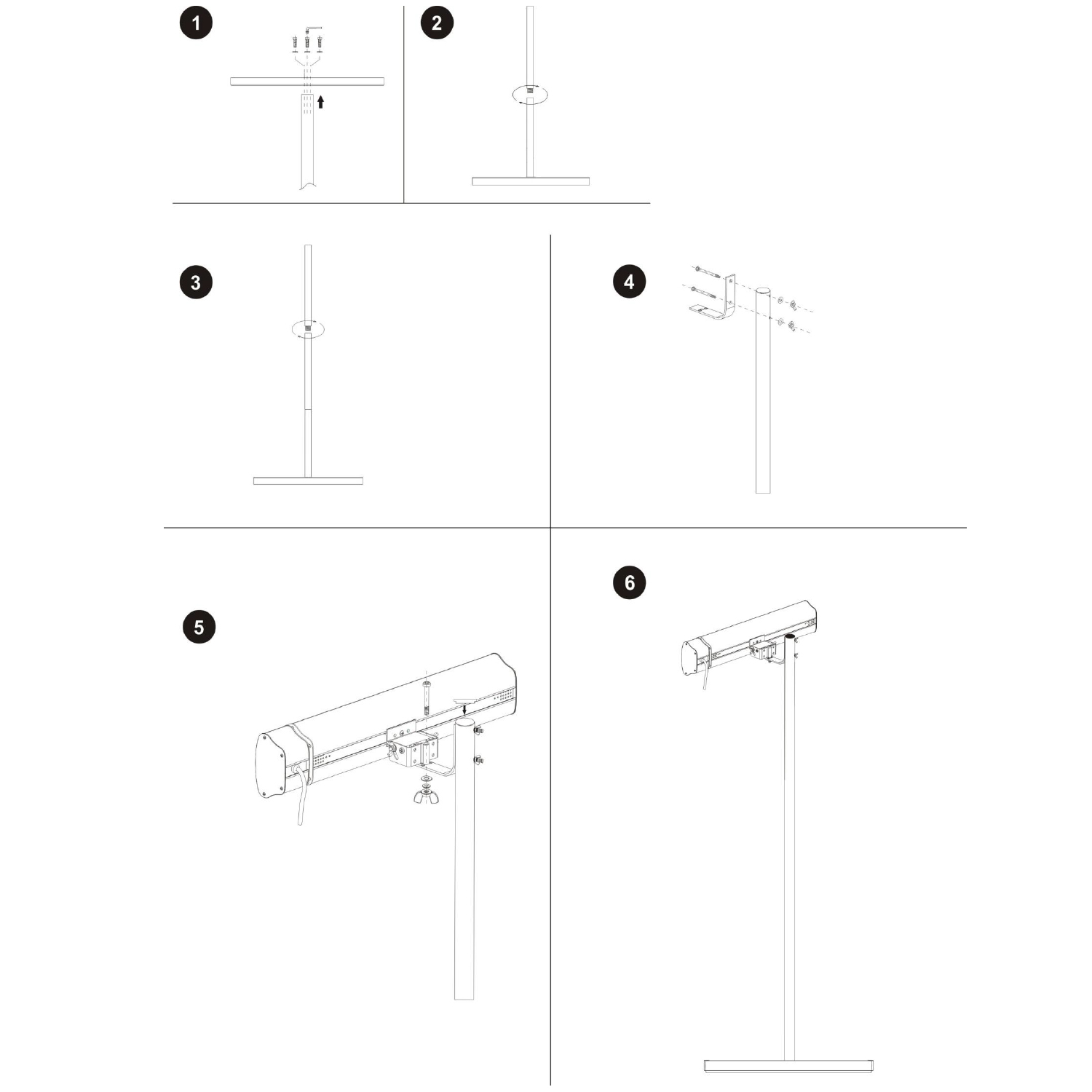 Sined Calentador De Pie Soporte De Suelo Para Calentadores De Infrarrojos De Plata Para El Montaje De 2 Almohadillas De Calefacción Por Infrarrojos o 1 Hotglass Sólo o Hotirb - Imagen 6